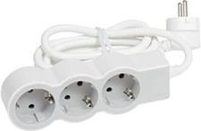 Multiprise Blanche 3x2P + E