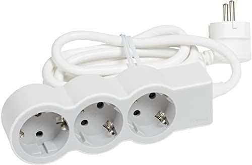 Multiprise blanche 3x2p - blanche, +