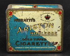 Ancien Boîte Tôle Cigarettes Muratti's Ariston Noblesse