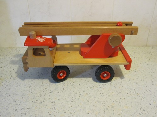 Jouet camion pompier bois - , neuf