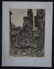 Lithographie  BOMBARDEMENT