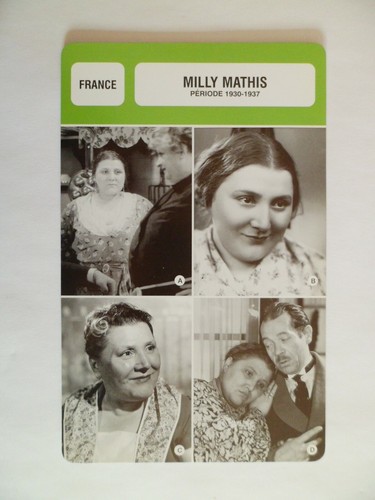 Carte fiche cinema - cinema, milly