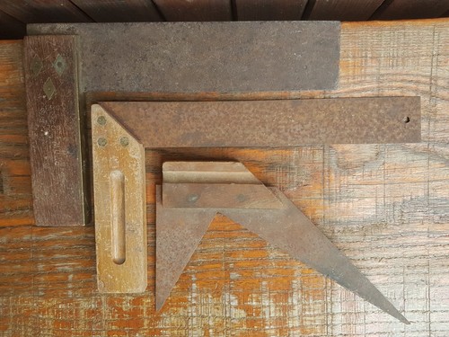 Lot outil ancien - , équerre
