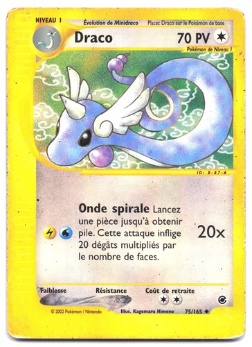 Carte pokémon draco 165 - pokémon,