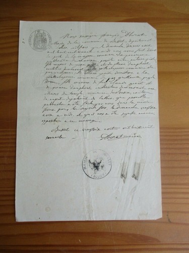 Vieux papiers environ - vieux, 1858