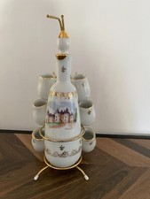 Service a liqueur Château de Chaumont complet porcelaine de Luxe France