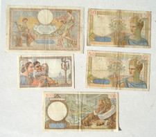 LOT DE 5 BILLETS DE BANQUE