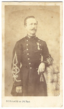 Capitaine 4e Infanterie de marine Officier militaire Photo CDV Toulon 1865