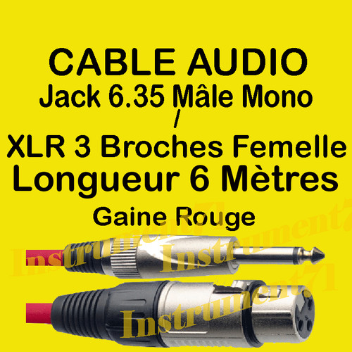 Câble micro rouge xlr - micro,