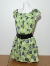 ? Robe/ Tunique en 100% Coton Vert Clair à Manches Courtes- Taille S- Montan