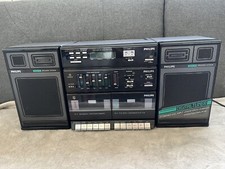 POSTE RADIO LECTEUR DOUBLE DECK SOUND SYSTEM PHILÏPS D8678 BOOMBOX FONCTIONNE