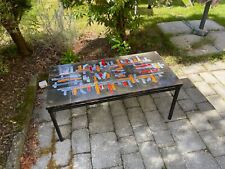 Table Basse Vintage Céramiste ADRI=BELARTI.   Céramique et Métal Vallauris 