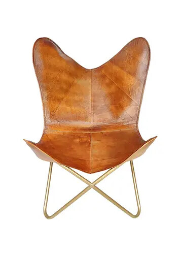 Chaise papillon cuir - en,