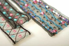 Rubans,sequins,paillettes,perles Neotrims Sari Indien salwar broderie ornement