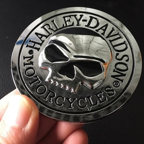 Medaillon skull chrome adhesif - medaillon,
