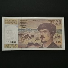 BILLET 20 FRANCS DEBUSSY 1993