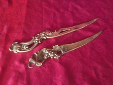 2 coupe papier,ouvre Lettre,bronze Laiton Vintage