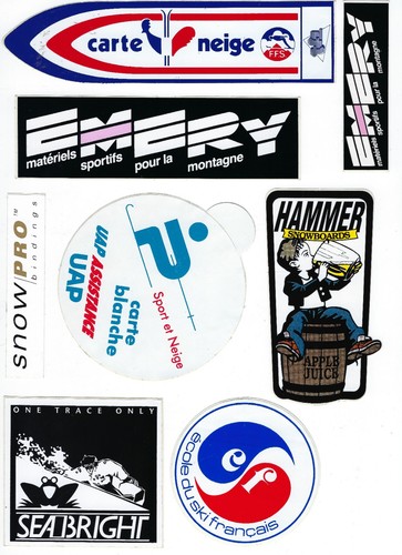 Vintage snowboard stickers - vintage, lot