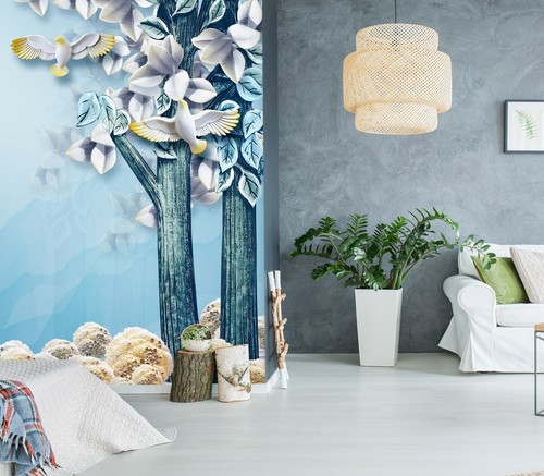 Pigeon blanc arbre c977 - blanc,
