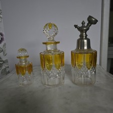 Flacons De Toilette Salle De Bain En Cristal Val Saint Lambert