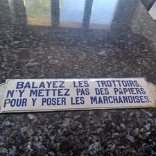 ancienne plaque emaillée bombée