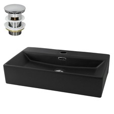 Lavabo céramique noir mat