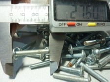 34 VIS DE POIGNEE M4 MEUBLE ACIER ZINGUE LONGUEUR BOUTON Serrure