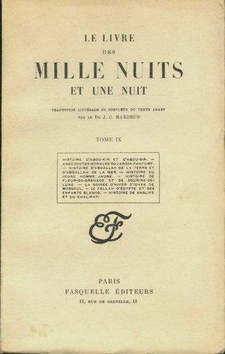 Livre des mille - nuits, et