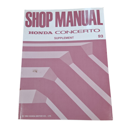 Honda concerto supplement 1993 - honda,