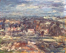 EMERIC VAGH WEINMANN - PEINTURE HSP 40/50 - PAYSAGE DU SUD 12F IMPRESSIONNISME 