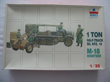 ESCI GERMAN SDKFZ 10 HALFTRACK M-18 HOWITZER 1/35
