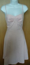 ROBE H&M ROSE poudré 36 38 BABY DOLL VINTAGE RETRO HM tbe