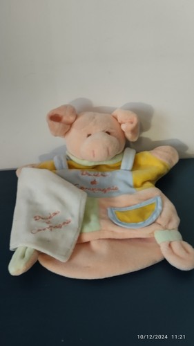 Doudou marionnette cochon