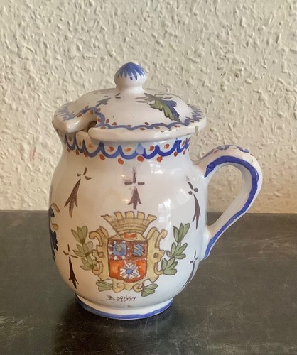 Ancien pot couvert faience - couvert,