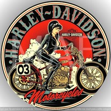 Harley .  Décoration de gâteau comestible, Azyme, disque diamètre 20cm.