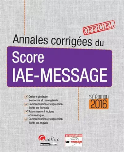 Annales corrigées score - annales,