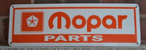 Mopar parts orange sign - mopar,