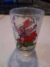 2 VERRES☆ MAITRES DE L'UNIVERS - MUSCLOR ET SON TIGRE DE COMBAT ☆ 1985 ORKO