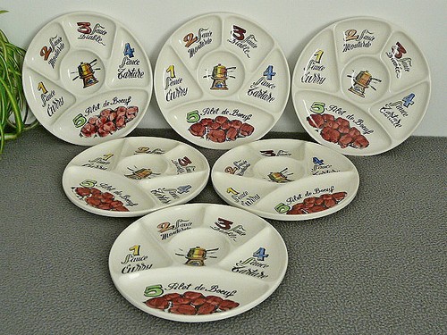 Assiettes fondue - 6,