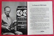Publicité de presse:  L'intégrale REVOX de Willi STUDER & Costume Christian DIOR