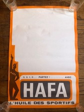 AFFICHE ANCIENNE HAFA HUILE -