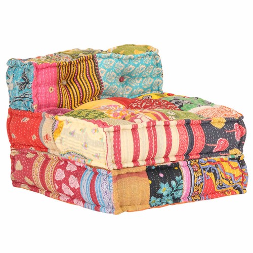 Pouf modulaire patchwork tissu - modulaire,
