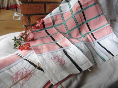 Superbe nappe ancienne lin - nappe,