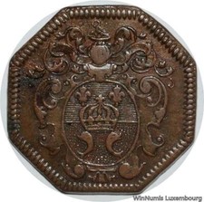 G2284 Rare Jeton Octogonal Louis XV Nourrice Marie-Madeleine Mercier 1715 1774