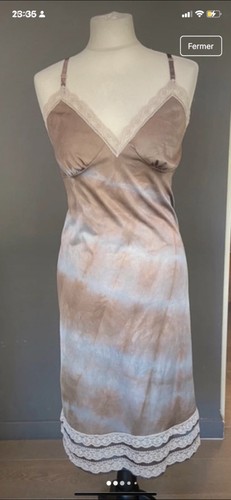 Robe nuisette dentelle vintage - dentelle,