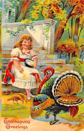 Thanksgiving greetings girl - greetings-girl, en