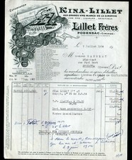 PODENSAC (33) VIN & ALCOOL "KINA-LILLET / LILLET Freres" DISTILLERIE en 1954