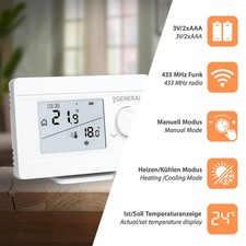 Thermostat Ambiant Ditgital Chauffage par le Sol Régulateur de Chauffe Radio