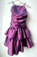 Jolie ROBE de soirée Cocktail Rose Violet scintillant Taille XS 32 ou 34 environ