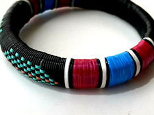 BRACELET vintage multicolore ! Noir Bleu Vert Rouge !